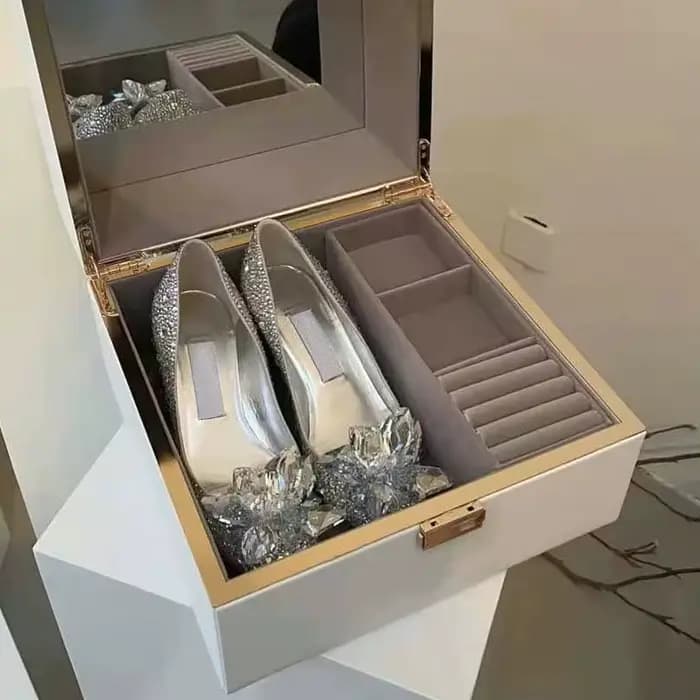 Chaussures de mariage personnalisées en argent Champagne cristal pour femmes