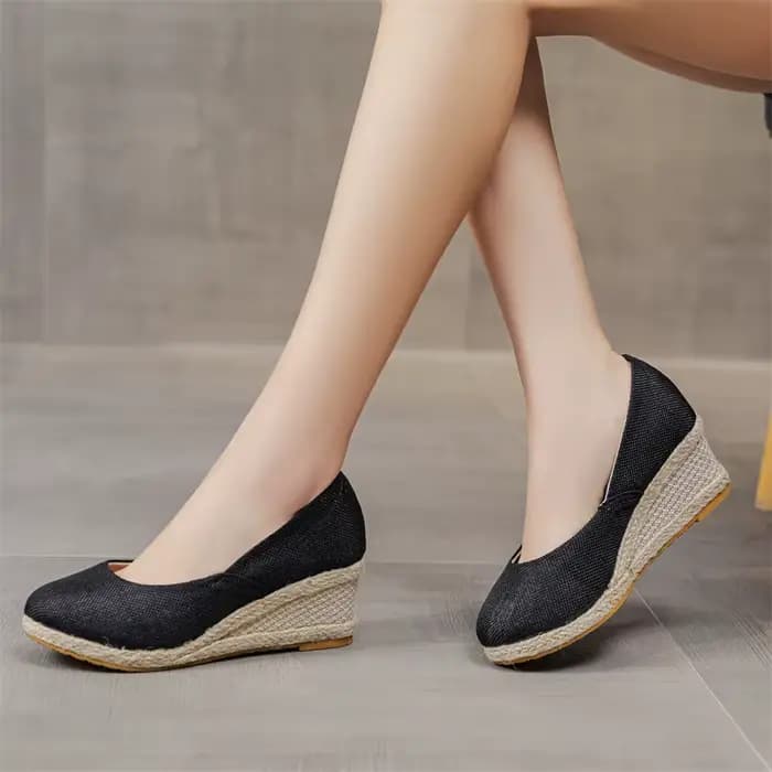 Espadrilles à semelles compensées pour femmes