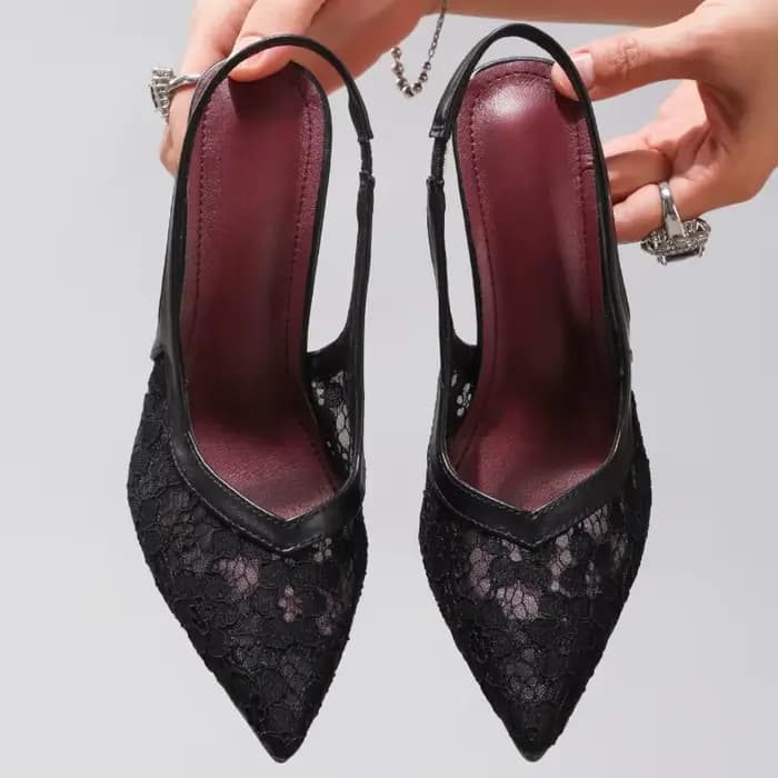 Chaussures de luxe en dentelle blanche à talons Super hauts pour femmes