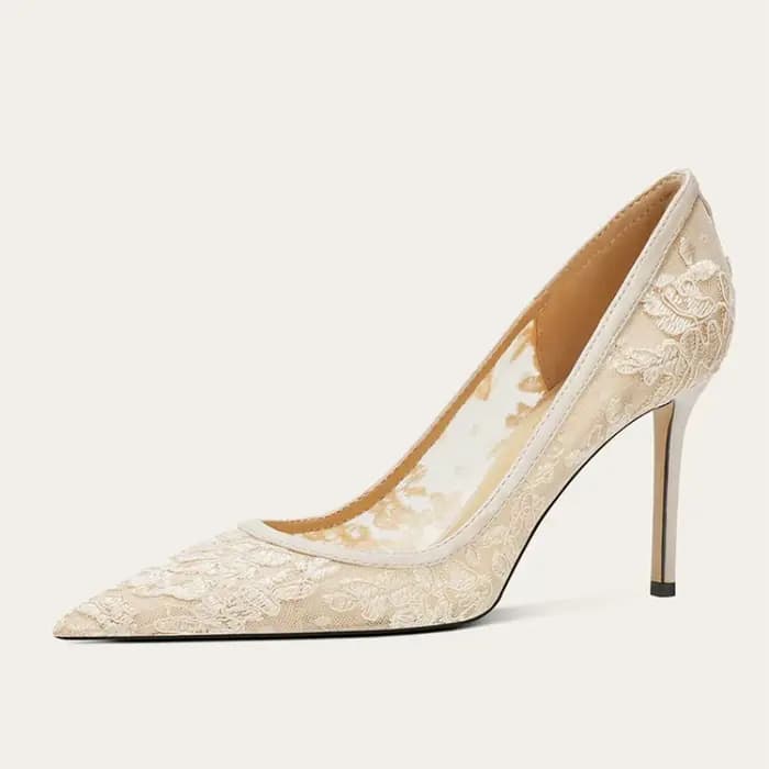 Nouvelles Chaussures à Talons Hauts Noires en Gaze pour Femmes 2026