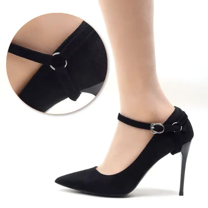 Boucle transparente Anti-perte lacet talon fin sangle fixe