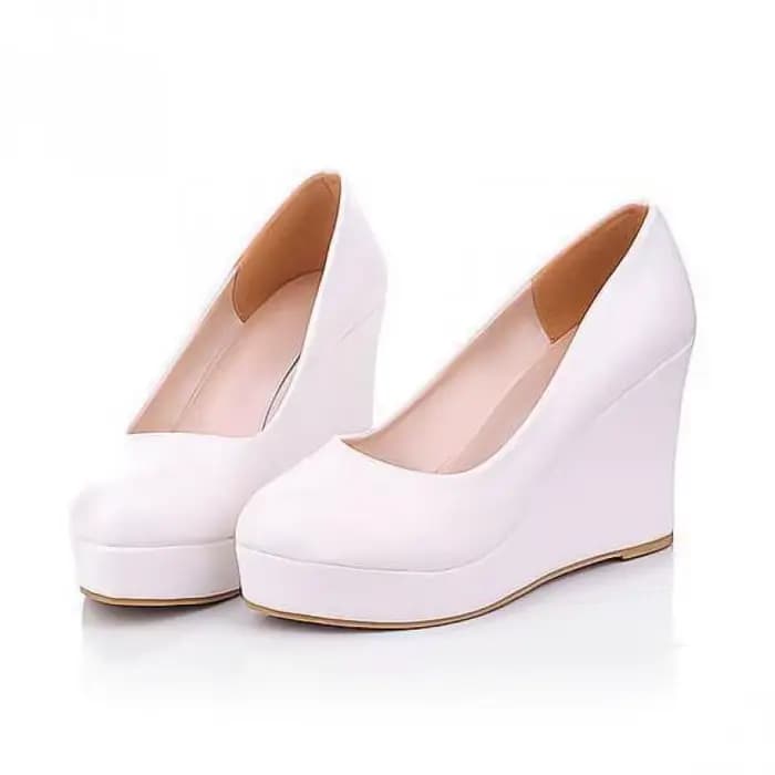 Chaussures à talons hauts compensés pour femmes, chaussures à plateforme blanches et noires, chaussures décontractées