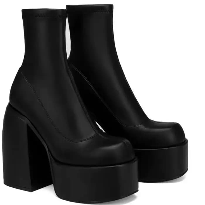 Bottines pour femmes chaussures à plate-forme de mode talons bloc bottes