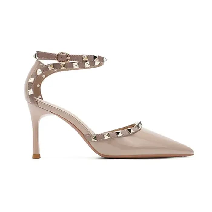 Sandales à talons hauts en peau de mouton