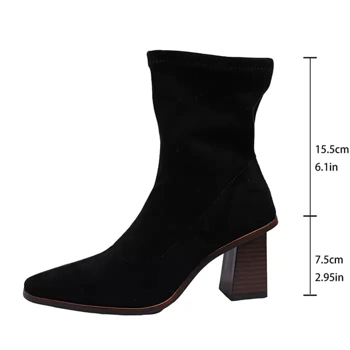 Bottines à talons hauts en faux daim pour femme