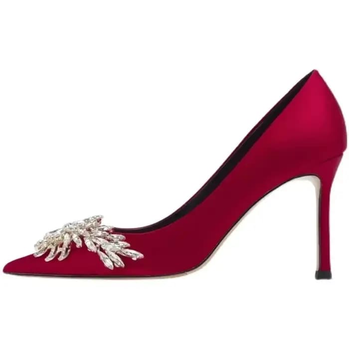 Chaussures de Mariage à Talons Hauts Rouges