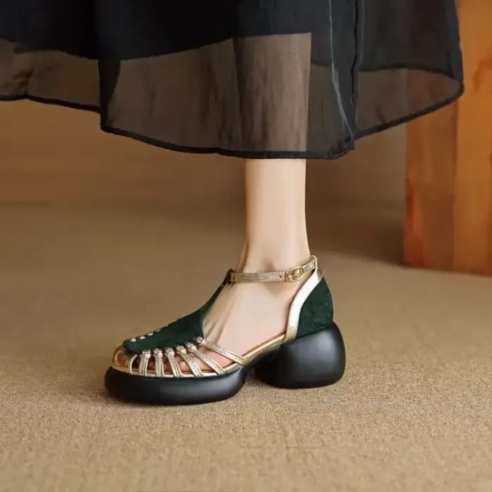 Sandales pour femmes 2025 tendance d'été Chaussures confortables de luxe Baotou