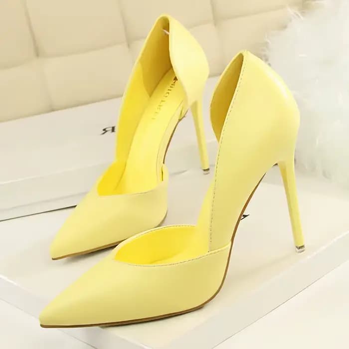 Escarpins en cuir à talons hauts de 10.5cm pour femmes