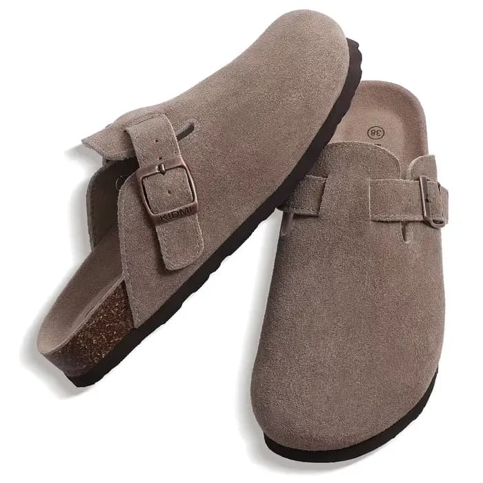 Comwarm – Mules en daim pour hommes et femmes