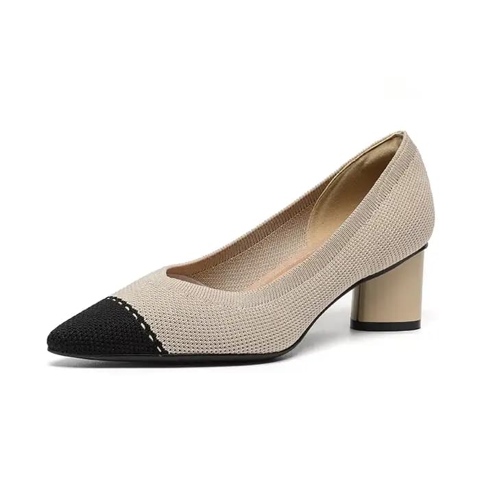 Chaussures simples tissées à talons hauts pour femmes