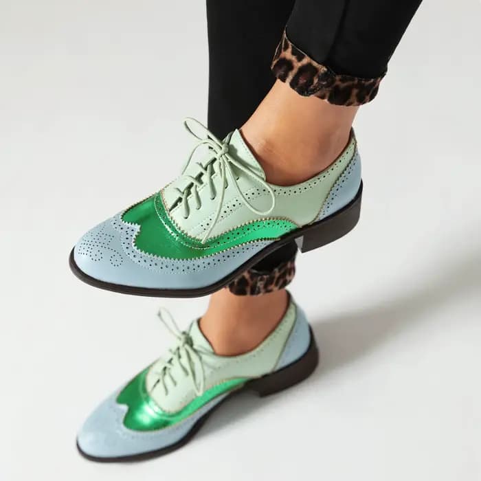 EAGSITY femmes oxford chaussures bout pointu richelieu chaussures talon carré loisirs de plein air sneaker quotidien sneaker marche chaussures de plein air