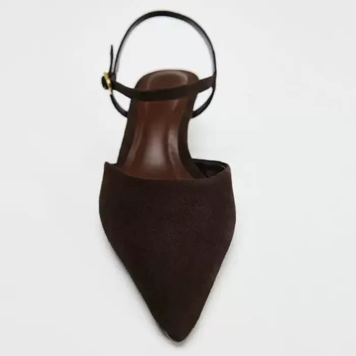 Escarpins marron rétro pour femme