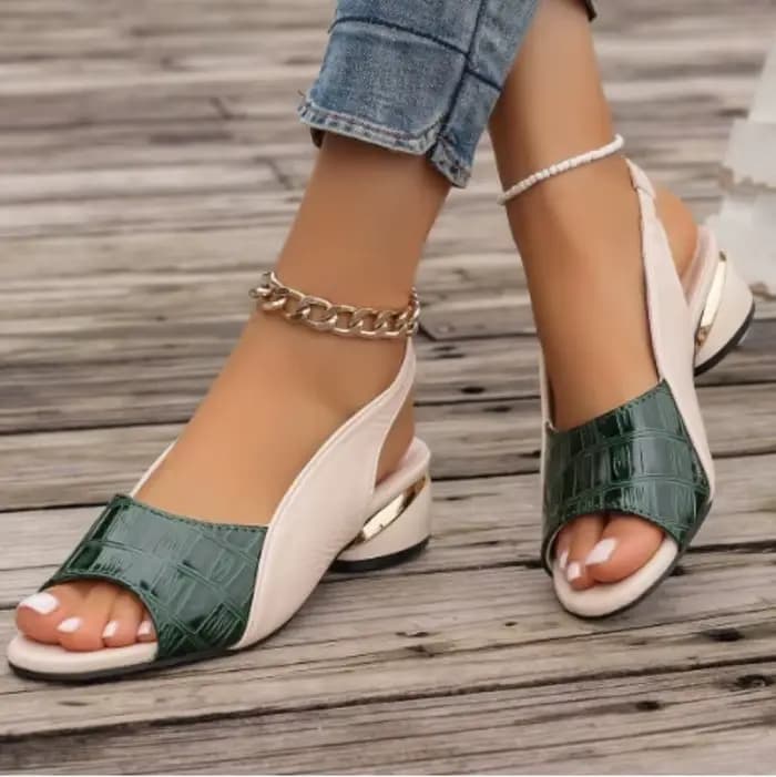 Sandales de luxe décontractées en cuir pour femmes