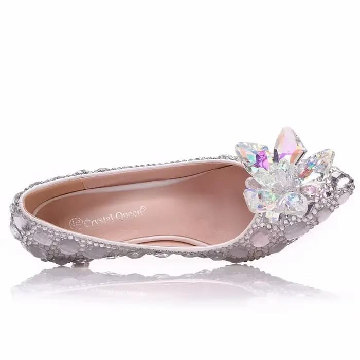 Talons hauts mariage femmes chaussures diamant pompes cendrillon cristal
