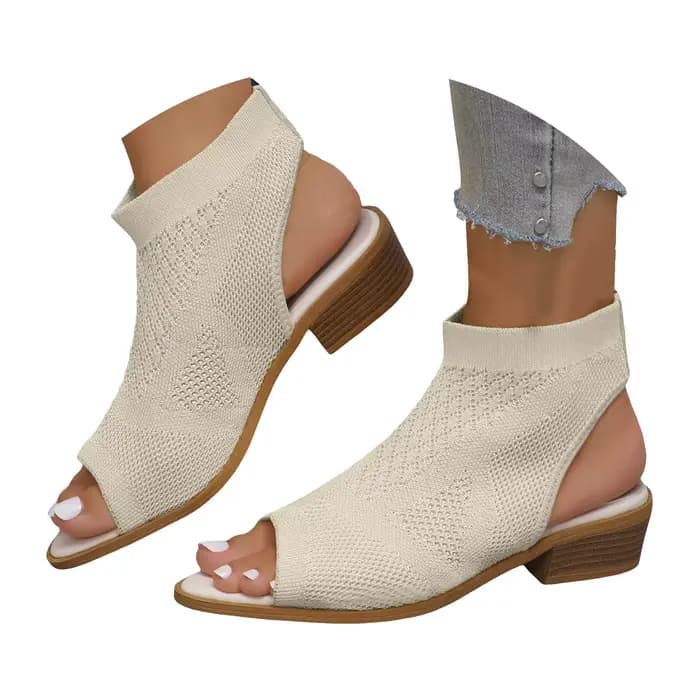Sandales pour femmes 2025 été bout ouvert maille respirant chaussures