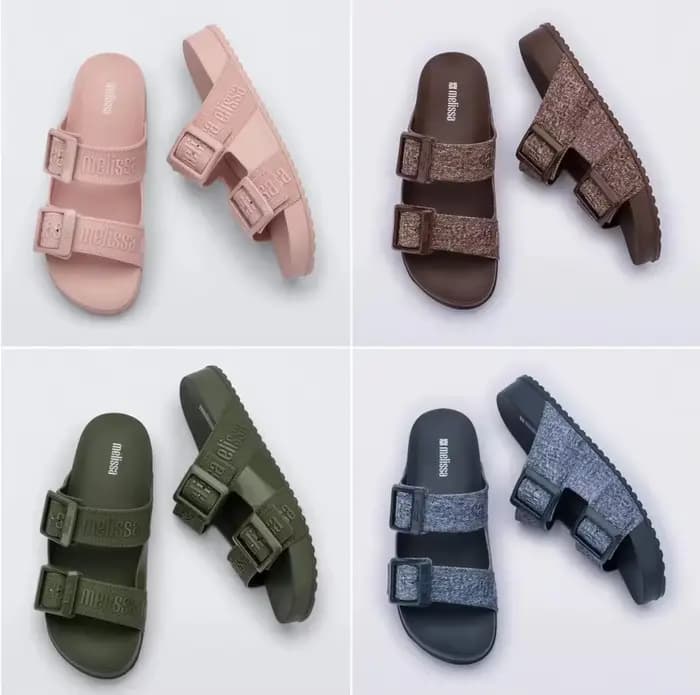 Sandales d'été pour femmes Melissa, chaussures en gelée à lanières larges, talon épais, style décontracté, en PVC, forme bouche de poisson