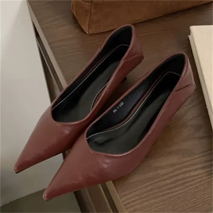 Eilyken-Escarpins à imprimé léopard pour femmes, sandales élégantes à bout pointu, talons bas fins, chaussures de fête de mariage