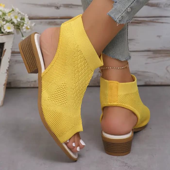 Sandales pour femmes 2025 été bout ouvert maille respirant chaussures