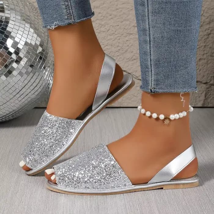 Sandales à talons mode femmes chaussures 2025 bout ouvert doux Bling