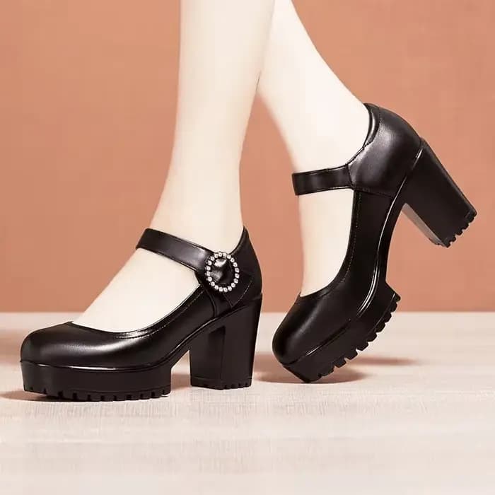 Chaussures à talons carrés confortables pour femmes