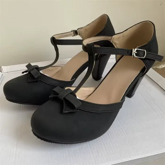 Escarpins élégants pour femmes Lolita D'Orsay chaussures d'été mode sangle noir gris talons hauts