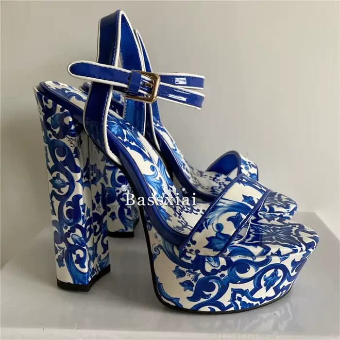 Sandales à talons épais et plateforme haute pour femmes
