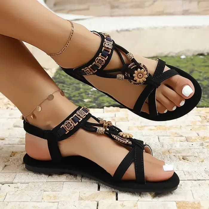 Sandales plates de Style bohème pour femmes