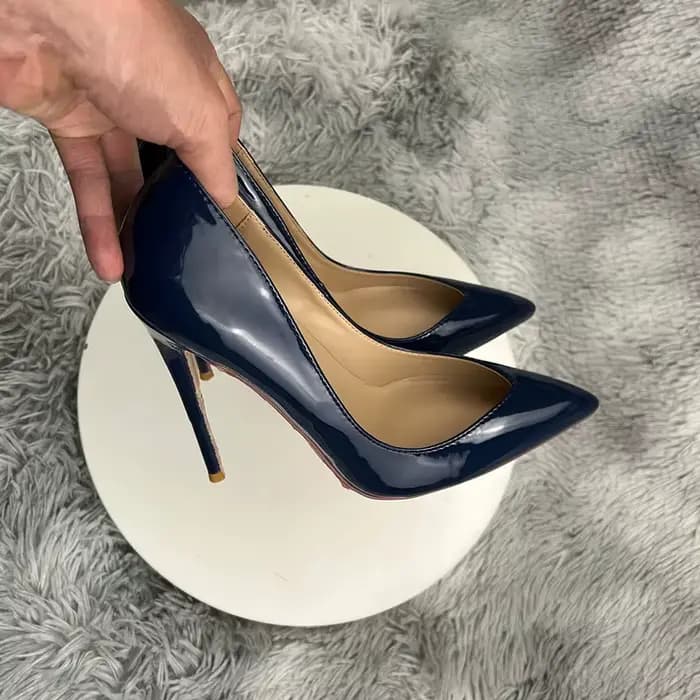 Escarpins classiques en cuir à talons hauts pour femmes, chaussures de bureau à bout pointu et à talons fins, à enfiler, escarpins de fête peu profonds pour printemps et automne