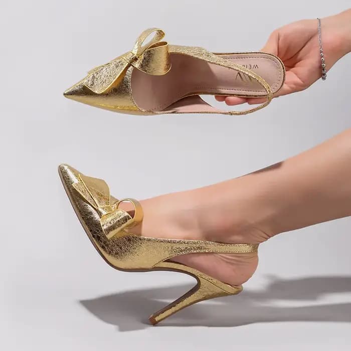 Sandales à talons hauts pour femmes 2026 – Nouveauté été – Élégantes et sexy en PU brillant – Idéales pour mariage et banquet