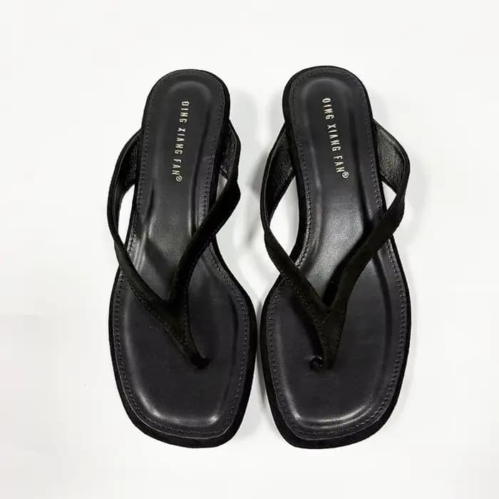 Sandales compensées à talon bas, mules et claquettes sexy pour femmes, chaussures de luxe tendance pour l'été