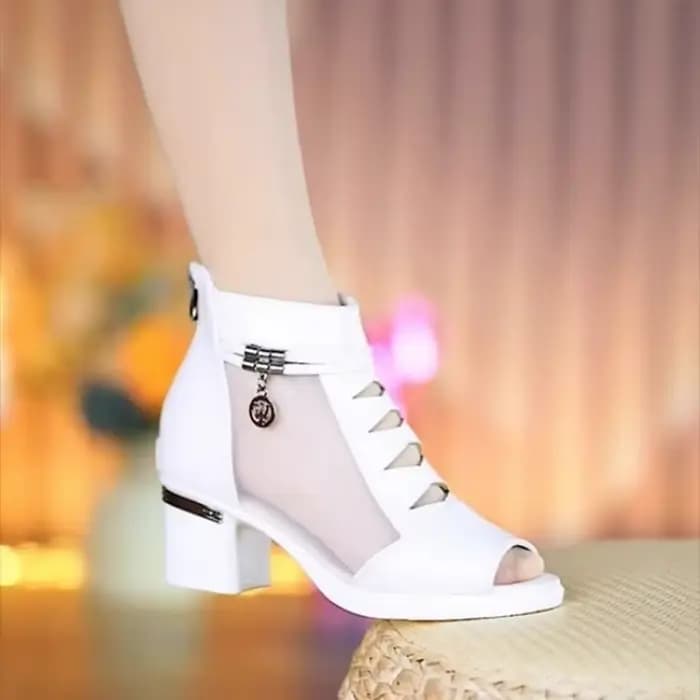 Nouvelles sandales pour femmes été 2026 | Chaussures à talon bloc tendance à bout ouvert