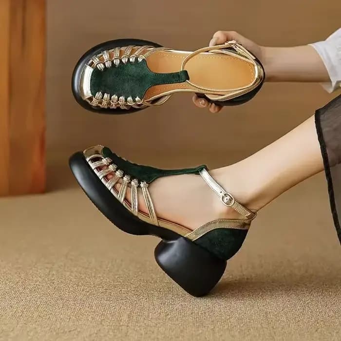 Sandales pour femmes 2025 tendance d'été Chaussures confortables de luxe Baotou
