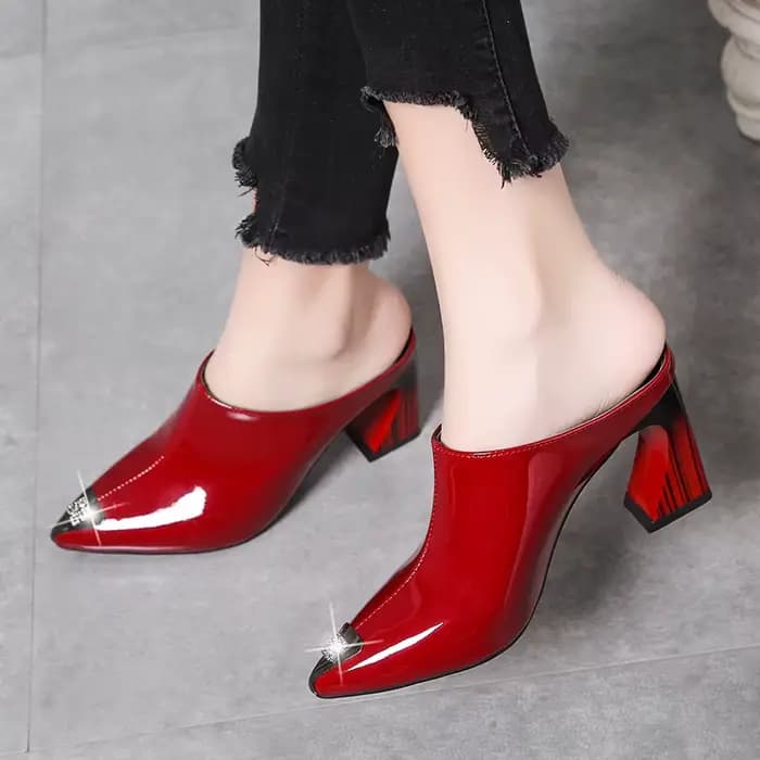 Sandales à talons hauts en cuir PU pour femme