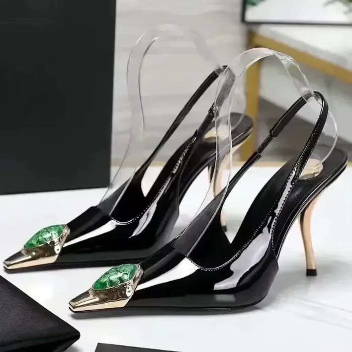 Escarpins de luxe en cuir verni pour femmes