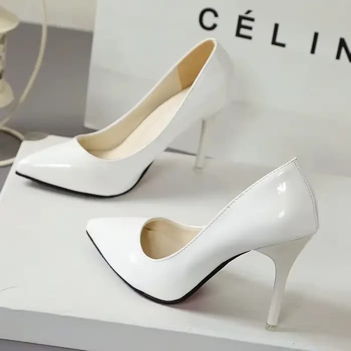 Escarpins à Talons Hauts en Cuir Verni pour Femme, Chaussures de Mariage à Talons Fins, Sexy, Pointues, Taille 44, Nouvelle Collection