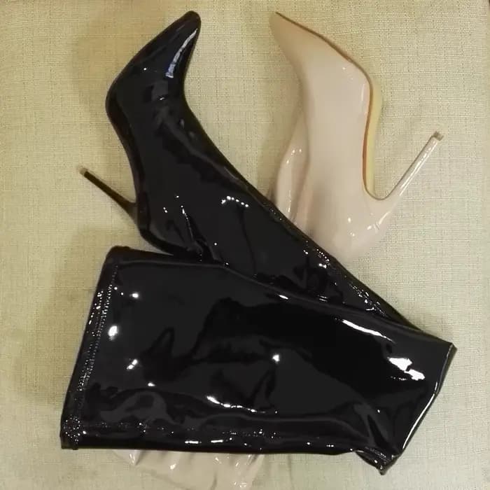 Bottes longues à talons hauts sexy à bout pointu pour femmes