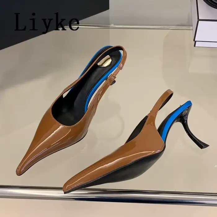 Escarpins Liyke en cuir verni rouge bordeaux pour femme