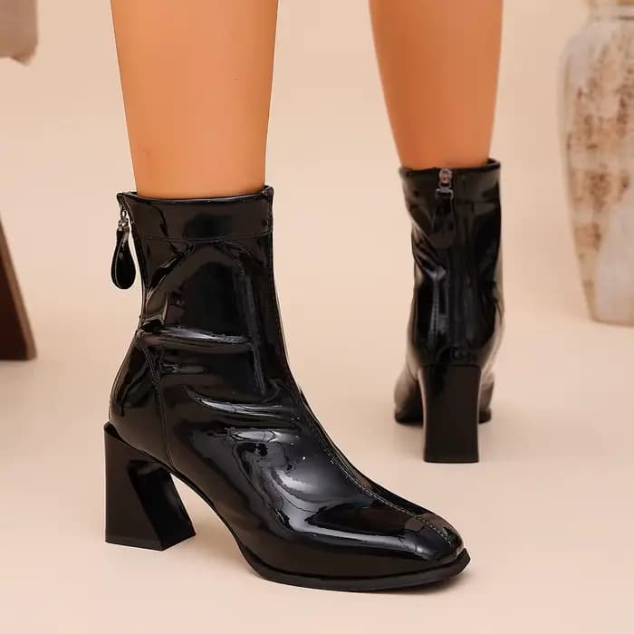 Bottines pour femmes à talon carré haut