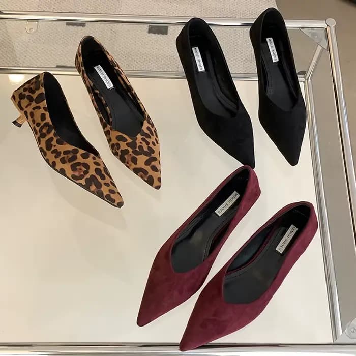 Chaussures de bureau imprimé léopard pour femmes