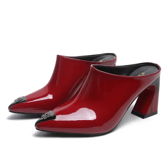 Sandales à talons hauts en cuir PU pour femme
