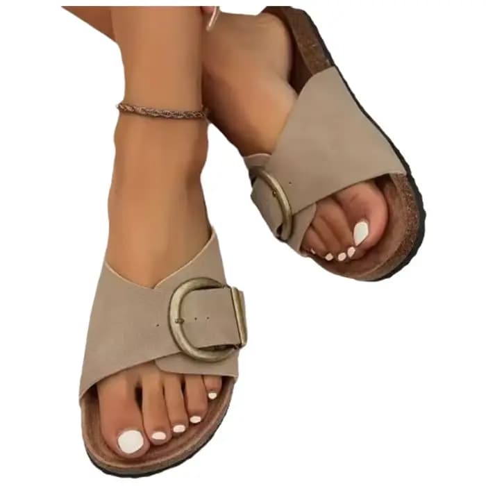 Soldes d'été de la saison : Sandales tendance à semelle en liège pour femme