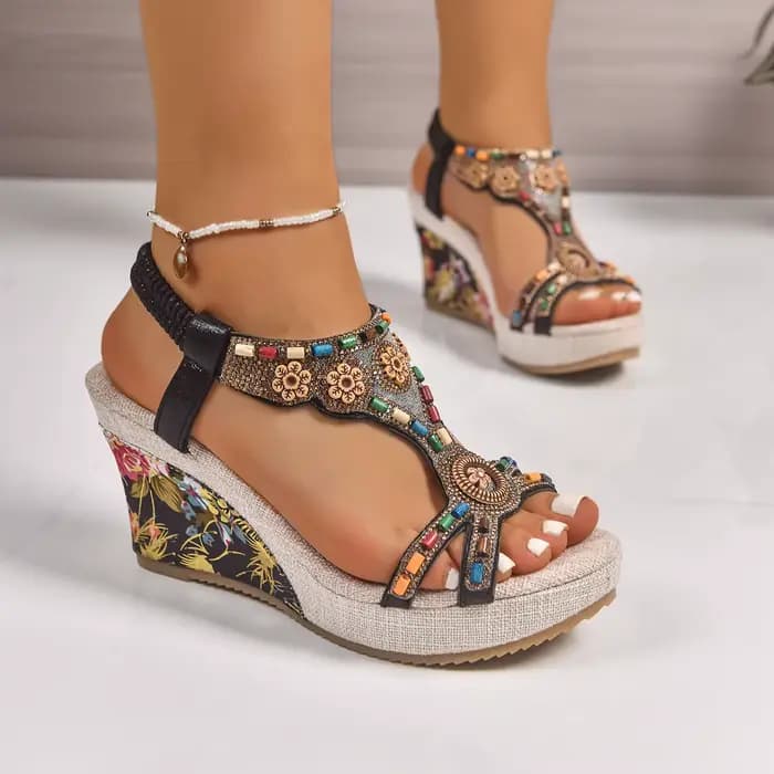 Femme en cuir été mode coin