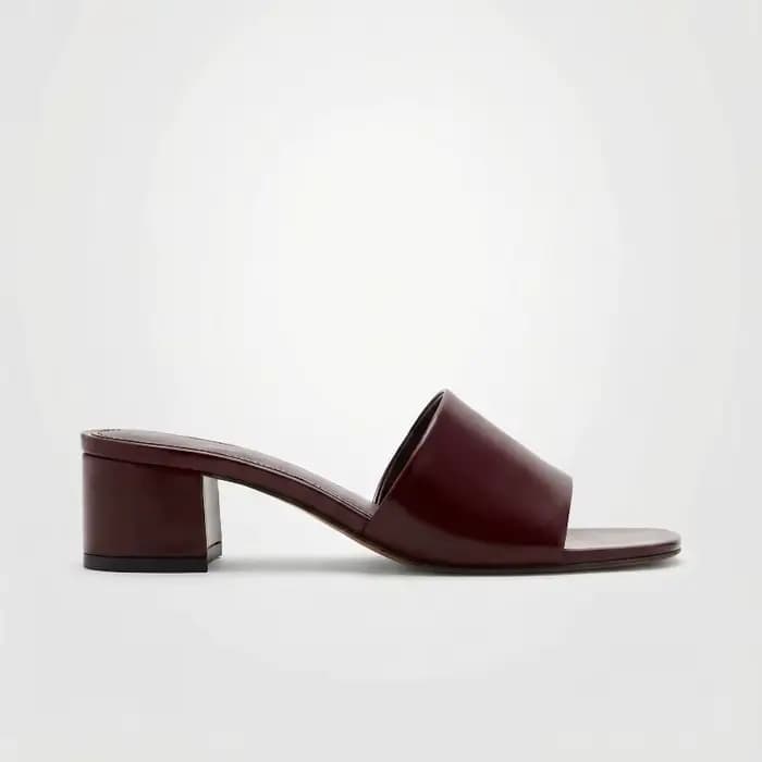 Mules à talon épais pour femme
