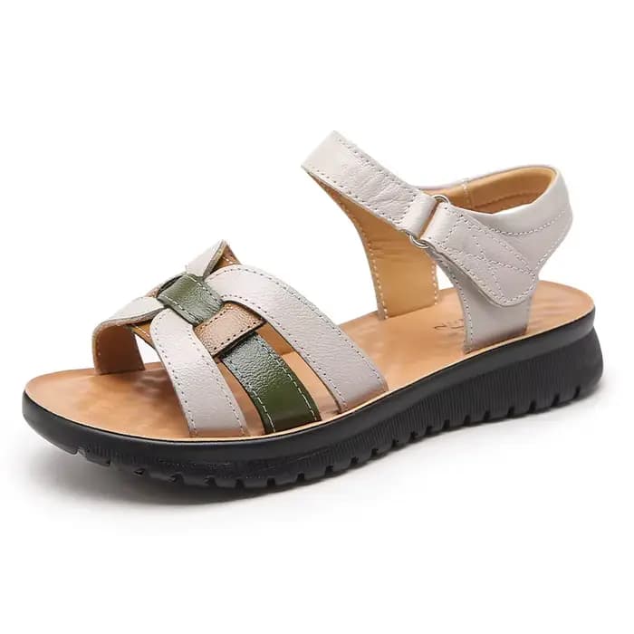 2025 été en cuir femmes sandales chaussures femme décontracté doux