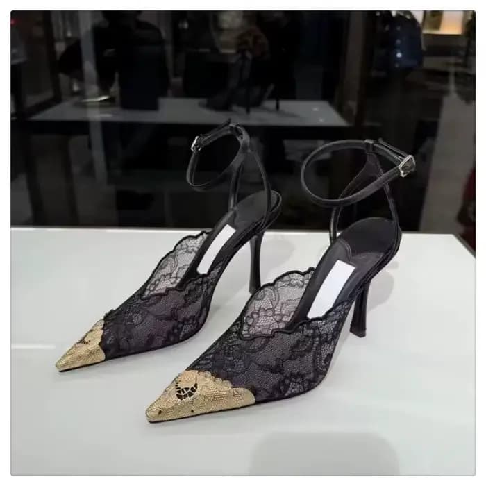 Nouvelles sandales à talons hauts en dentelle 2026 pour femmes
