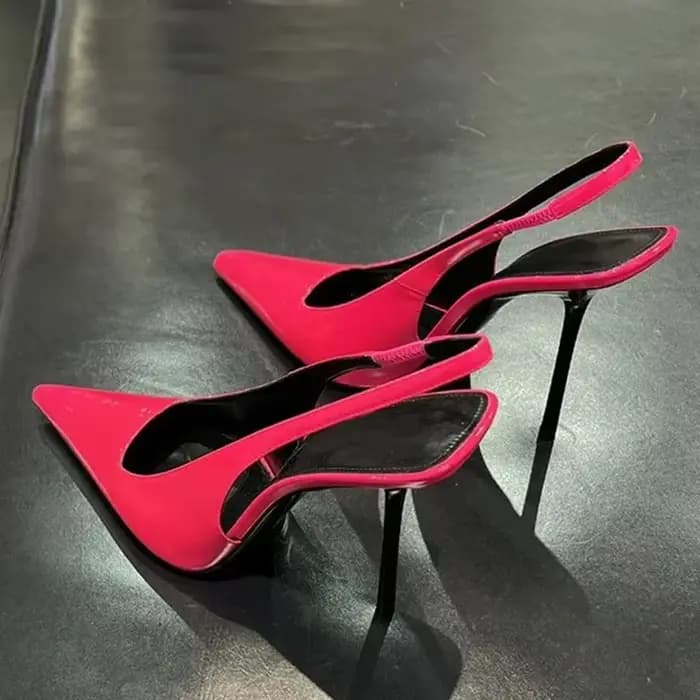 Eilyken Sexy Slingbacks femme pompes sandales Style de rue élégant bout pointu mince talons hauts décapant fête dames chaussures