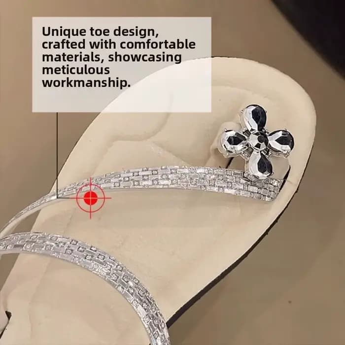 Sandales d'été pour femmes à strass tendance