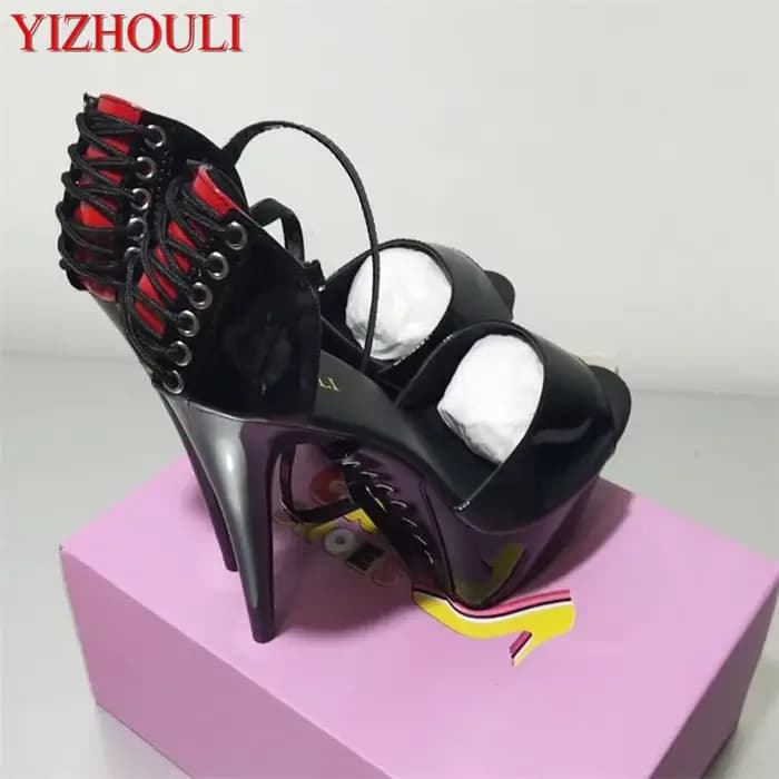 Sandales à Talons Aiguilles et Tête Ronde de 6 Pouces