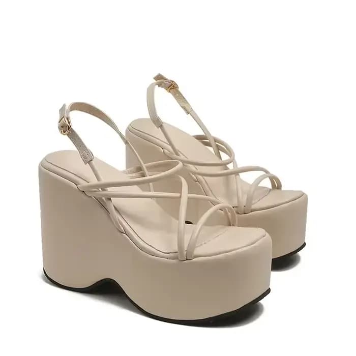 Sandales sexy pour femme, design de marque, style punk, à talons compensés et hauts, confortables pour les loisirs, Sandalias de créateur 2024