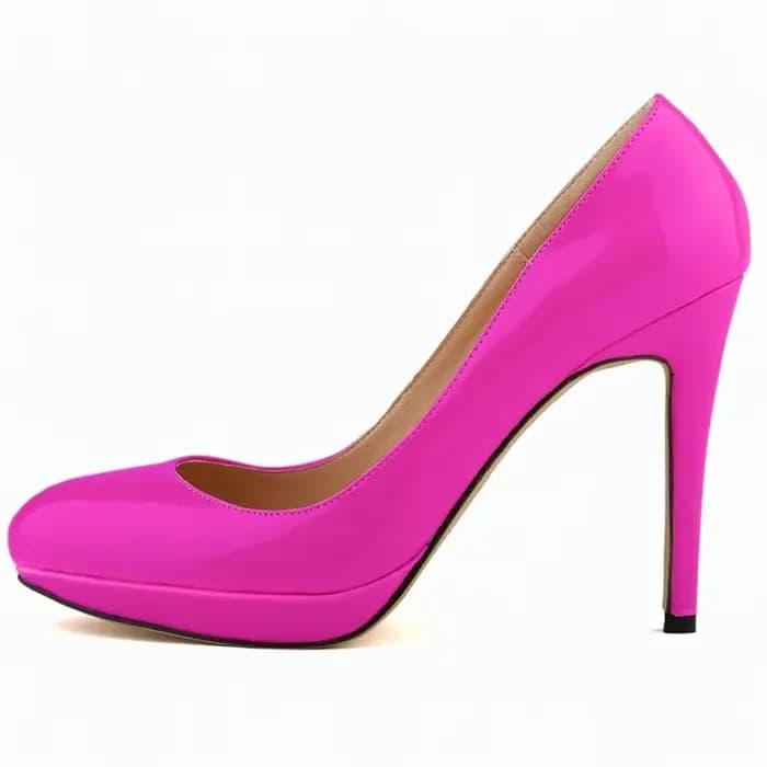 LOSLANDIFEN chaussures femmes bout pointu mode plate-forme pompes de fête automne en cuir verni talons hauts bureau dame chaussures de mariage Sexy
